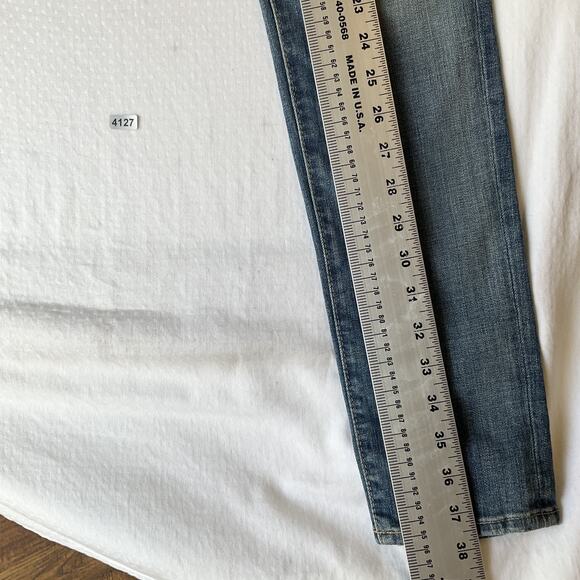 Polo Ralph Lauren Women Jeans 26 Blue Denim Button 31" Inseam Low Rise Stretch - Picture 7 of 13